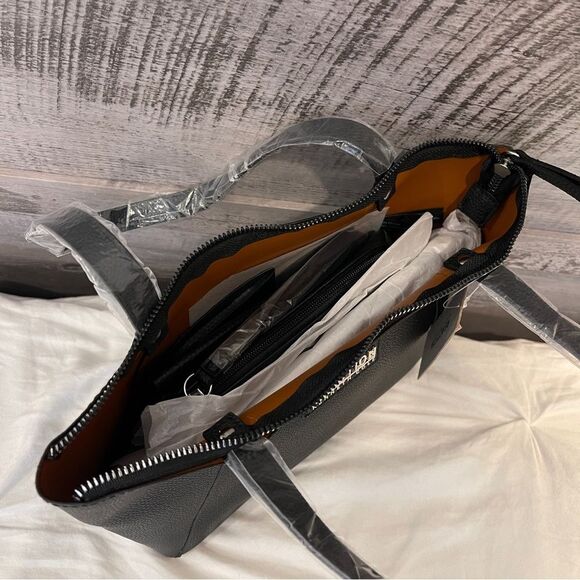 NWT Kenneth Cole Reaction Premstar Double Handle Black Purse Tote - Picture 11 of 13